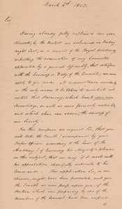 Levél Benjamin Westnek, a Királyi Akadémia elnökének, 1803 1904 alkotó: Unbekannt