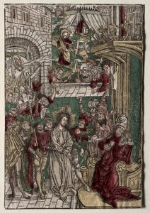 Krisztus élete: Krisztus Pilátus előtt, 1400-as évek. alkotó: Unbekannt
