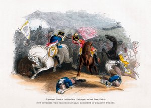 Ligoniers lova a dettingeni csatában, 1743. június 20-án alkotó: Unbekannt