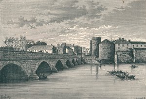 Limerick – Thomond Bridge és King Johns Castle, 1896 alkotó: Unbekannt