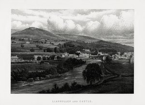 Llangollen és kastély, Denbighshire, Észak-Wales, 1896 alkotó: Unbekannt