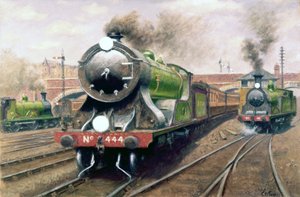 444-es mozdony, London & South Western Railway Express alkotó: Unbekannt