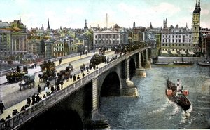London Bridge After The 1904 Widening, London, 20. század alkotó: Unbekannt
