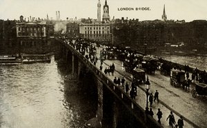 London Bridge, 19. század vége – 20. század eleje. alkotó: Unbekannt