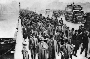 London Bridge csúcsforgalom, London, 1926-1927 alkotó: Unbekannt