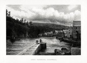 Looe Harbour, Cornwall, Anglia, 1896 alkotó: Unbekannt