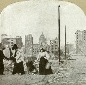 Keletre nézve a sarokból Ellis és Jones – Magas épület, The San Francisco Call, 1906. alkotó: Unbekannt