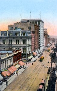 Északra nézve a Third Street mentén, Portland, Oregon, USA, 1900-as évek alkotó: Unbekannt