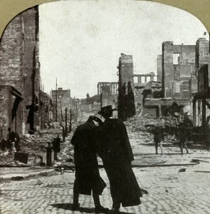 Északkeletre nézve a Sutter és Jones Sts. sarokból, 1906. alkotó: Unbekannt