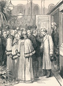 Lord Beaconsfield és Lord Salisbury a Charing Cross pályaudvaron, 1896 alkotó: Unbekannt
