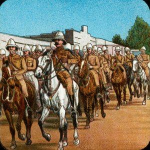 Lord Roberts belép Pretoriába, búr háború, Dél-Afrika, 1900, 1925 alkotó: Unbekannt
