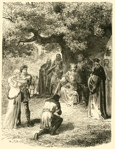 IX. Lajos, Igazságszolgáltatás a Vincennes-i erdőben, 13. század, 1890. alkotó: Unbekannt