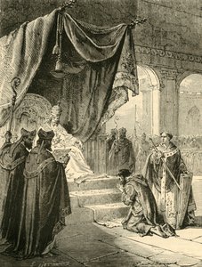 Jámbor Lajos vezeklést végez unokaöccse, Bernard bánásmódja miatt, 1890. évi 818. sz. alkotó: Unbekannt