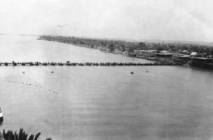 Alsó pontonhíd, Bagdad, Mezopotámia, I. világháború, 1918 alkotó: Unbekannt