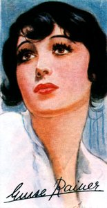 Luise Rainer, 1910-, kétszeres Oscar-díjas filmszínésznő, XX. alkotó: Unbekannt