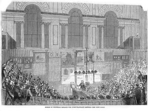 Lyon Playfair, skót kémikus és politikus, előadást tart, 1852 alkotó: Unbekannt