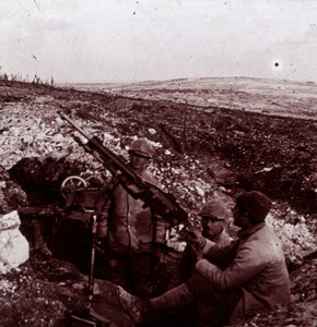 Géppuskák, Mount Kemmel, Flandria, Belgium, c1914-c1918 alkotó: Unbekannt