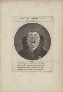 Madame de Maintenon szerzetesnek álcázva, 1690 körül. alkotó: Unbekannt