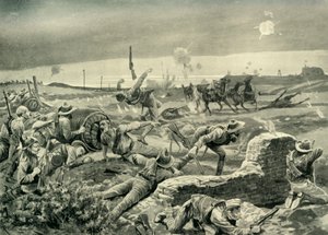 Mafeking: Eloffs elkeseredett támadása a segély előestéjén, 1901. alkotó: Unbekannt