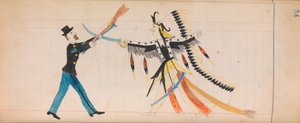 Maffet Ledger: indián törzsfőnök és katona, kb. 1874-81. alkotó: Unbekannt