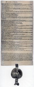 Magna Carta, eredetileg 1215-ben kiadott angol charta alkotó: Unbekannt