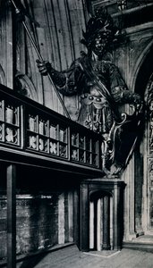 Magog Corineus, az 1940-es londoni Guildhall tűzvészben leégett két városi óriás egyike alkotó: Unbekannt