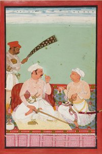 Maharao Ratan Singh udvaroncokkal, 1670 alkotó: Unbekannt