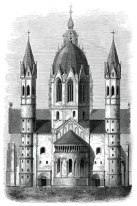 Mainzi katedrális, Rajna, Németország, 12. és 13. század, 1870 alkotó: Unbekannt
