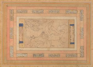 Férfi kossal, Folio a Bellini albumból, kb. 1600. alkotó: Unbekannt