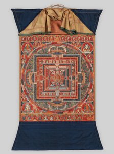 Mandzsusri formáinak mandala, a Transzcendens Bölcsesség Bodhiszattvája, 14. század vége. alkotó: Unbekannt