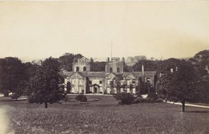 Kúria két toronnyal a földről nézve, 1860-as évek. alkotó: Unbekannt