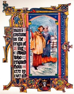 Férfi jelmez I. Edward király uralkodása idején, 1909 alkotó: Unbekannt