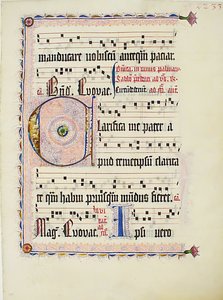 Kéziratos levél C betűvel, egy antifóniából, német, kb. 1425-50. alkotó: Unbekannt