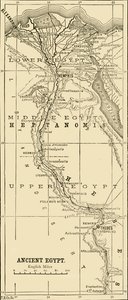 Az ókori Egyiptom térképe, 1890. alkotó: Unbekannt