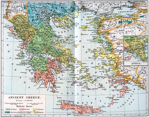 Az ókori Görögország térképe, 1902 alkotó: Unbekannt