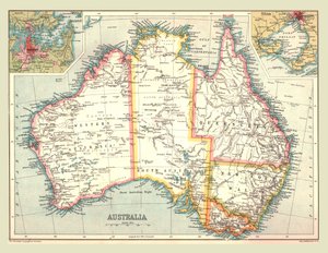 Ausztrália térképe, 1902. alkotó: Unbekannt