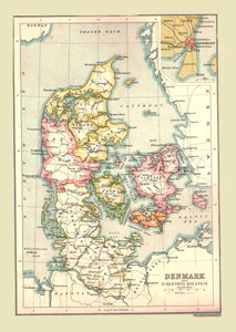 Dánia térképe, 1902. alkotó: Unbekannt