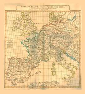 Európa térkép, 1821. alkotó: Unbekannt