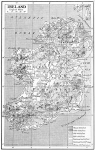 Írország térképe, 1930-as évek alkotó: Unbekannt