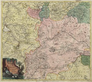 A moszkvai kormányzóság és a legközelebbi tartományok térképe, 1745 alkotó: Unbekannt