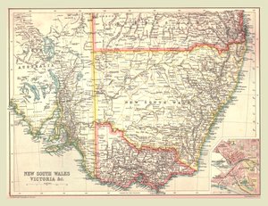 Új-Dél-Wales és Victoria térképe, 1902. alkotó: Unbekannt