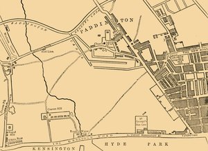 Paddington térképe, 1815, 1876. alkotó: Unbekannt