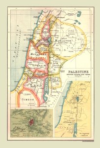Palesztina térképe, amely a törzsekre való felosztást mutatja, 1902. alkotó: Unbekannt