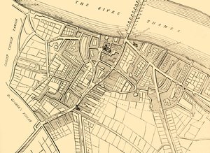 Southwark térképe, 1720, c1878. alkotó: Unbekannt