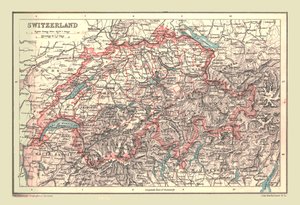 Svájc térképe, 1902. alkotó: Unbekannt