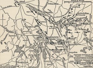 Az eylau-i csata térképe, 1807, 1896 alkotó: Unbekannt