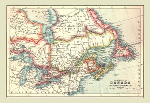 Kanada uralmának térképe, keleti tartományok, 1902. alkotó: Unbekannt