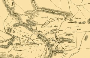 A Chardeh-völgyi harcok térképe, 1901. alkotó: Unbekannt