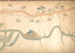 A Canal Grande térképe Pekingtől a Jangzi folyóig, 18. század vége vagy 19. század eleje. alkotó: Unbekannt