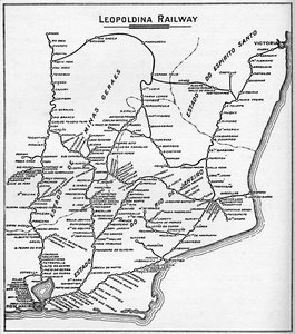A Leopoldina vasúti rendszer térképe, 1914. alkotó: Unbekannt